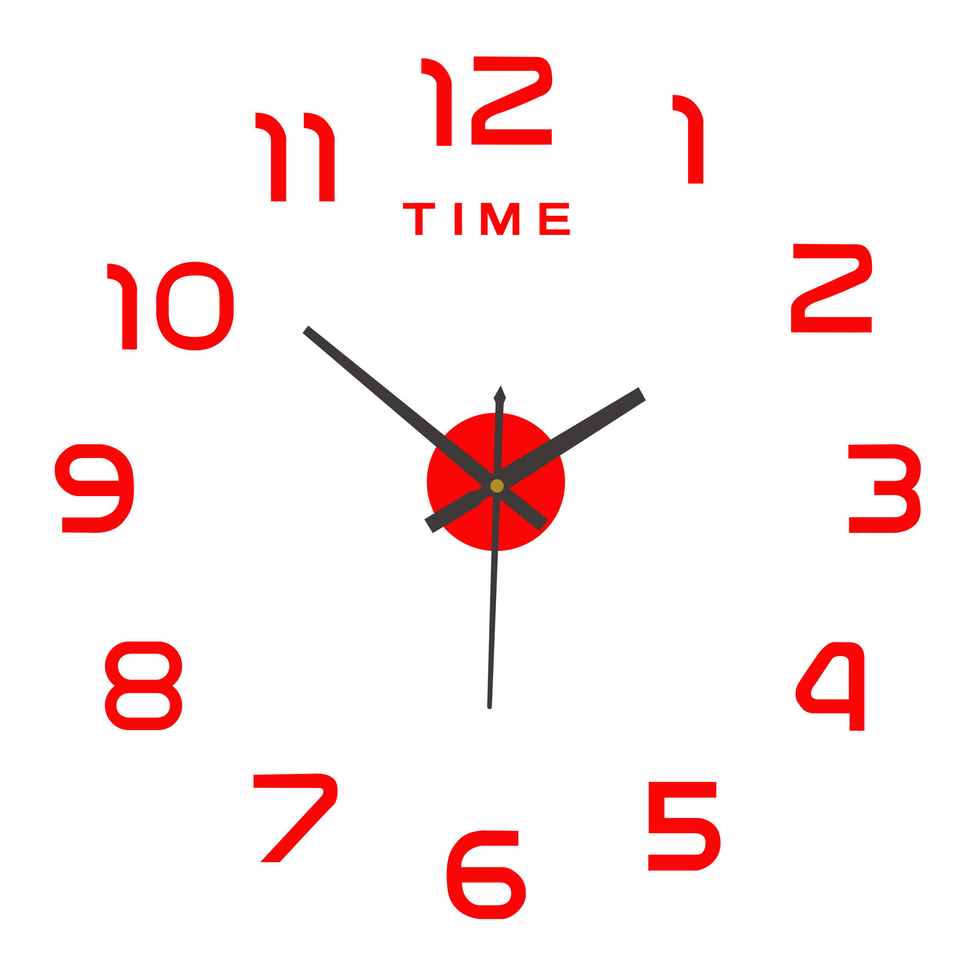 Creative DIY 3D Acrylic Digital Wall Clock