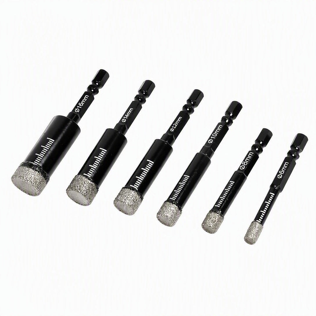 6PCS Diamond Drill Bit Set – Clean Holes In Hard Surfaces