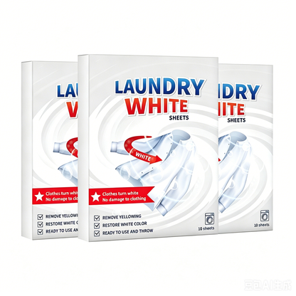 🔥💥 Deep Cleaning Laundry Whitening Sheets ✨🧺 Powerful Stain Remover Brightening Fabric Laundry Cleaning Sheets
