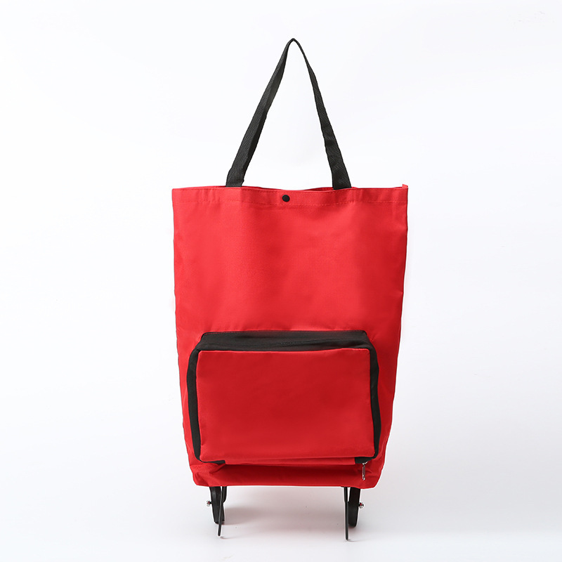 Convertible shopping tote – hides wheels, holds 20kg, expands with zipper!