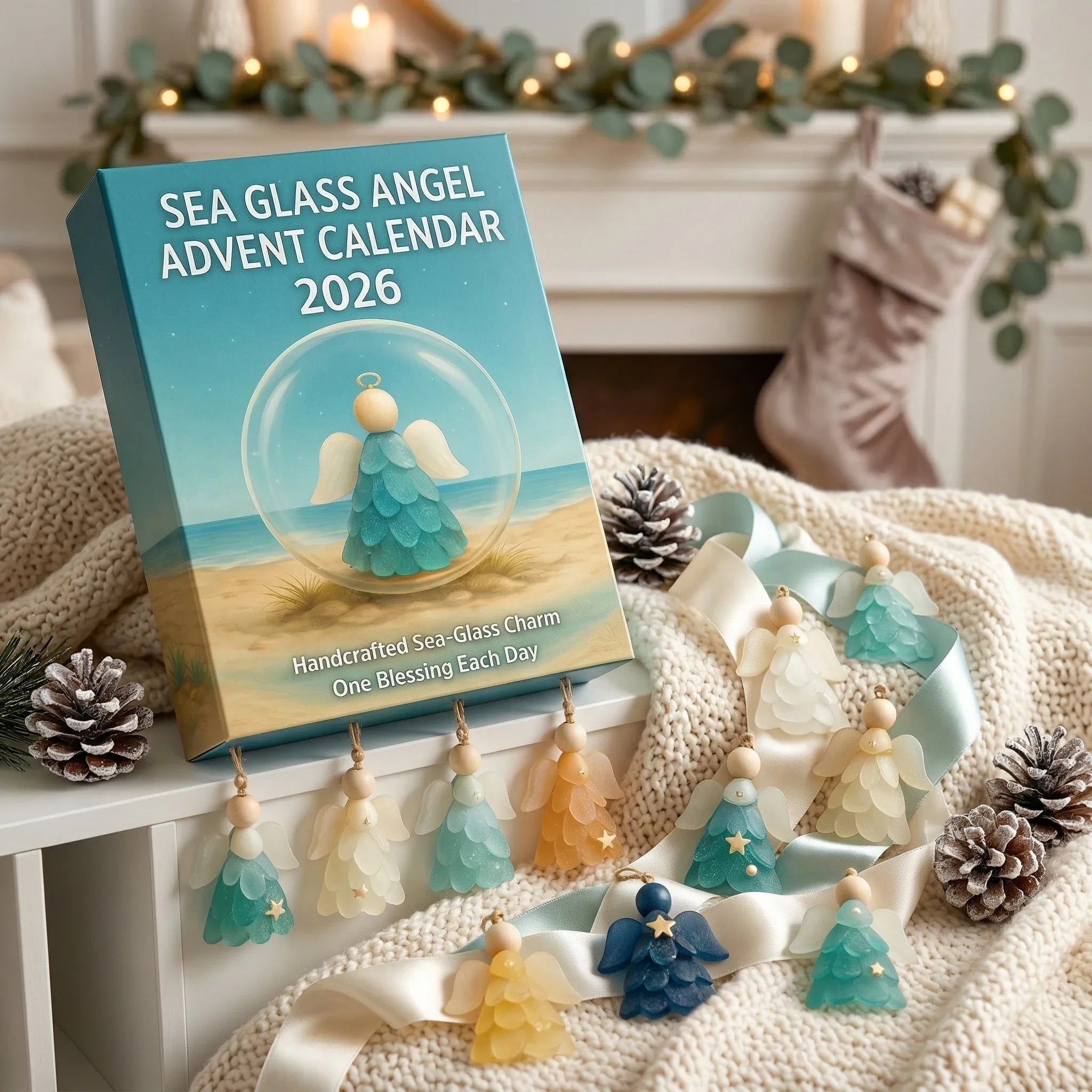 2026 Sea Glass Angel Advent Calendar - 24-Day Christmas Countdown