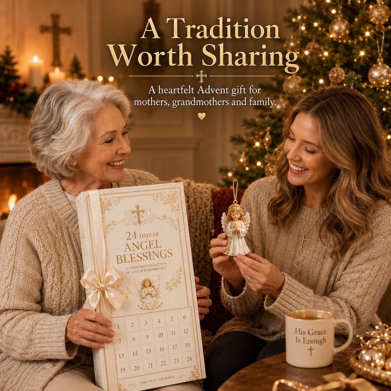 ⏳ Last Day 49% OFF – 👼 24-Day Angel Christmas Advent Calendar | 24 Unique Faith-Inspired Angel Ornaments with Hanging Loops for Daily Advent Surprises & Tree Display 🎄✨