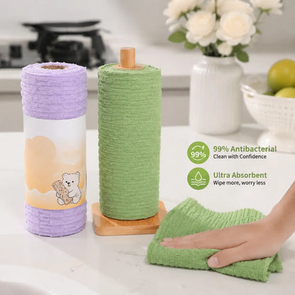 Tearable Plush Cleaning Cloth Roll