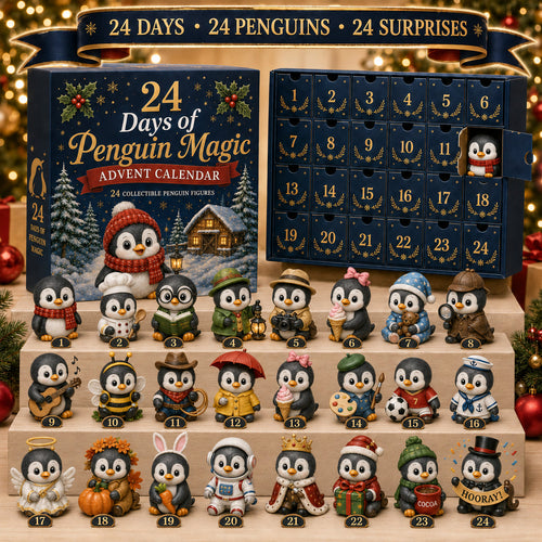 🐧 24 Days of Penguin Magic Advent Calendar – 24 Collectible Christmas Penguin Surprises