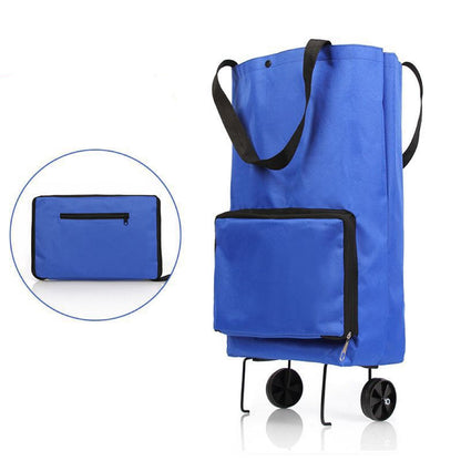 Convertible shopping tote – hides wheels, holds 20kg, expands with zipper!