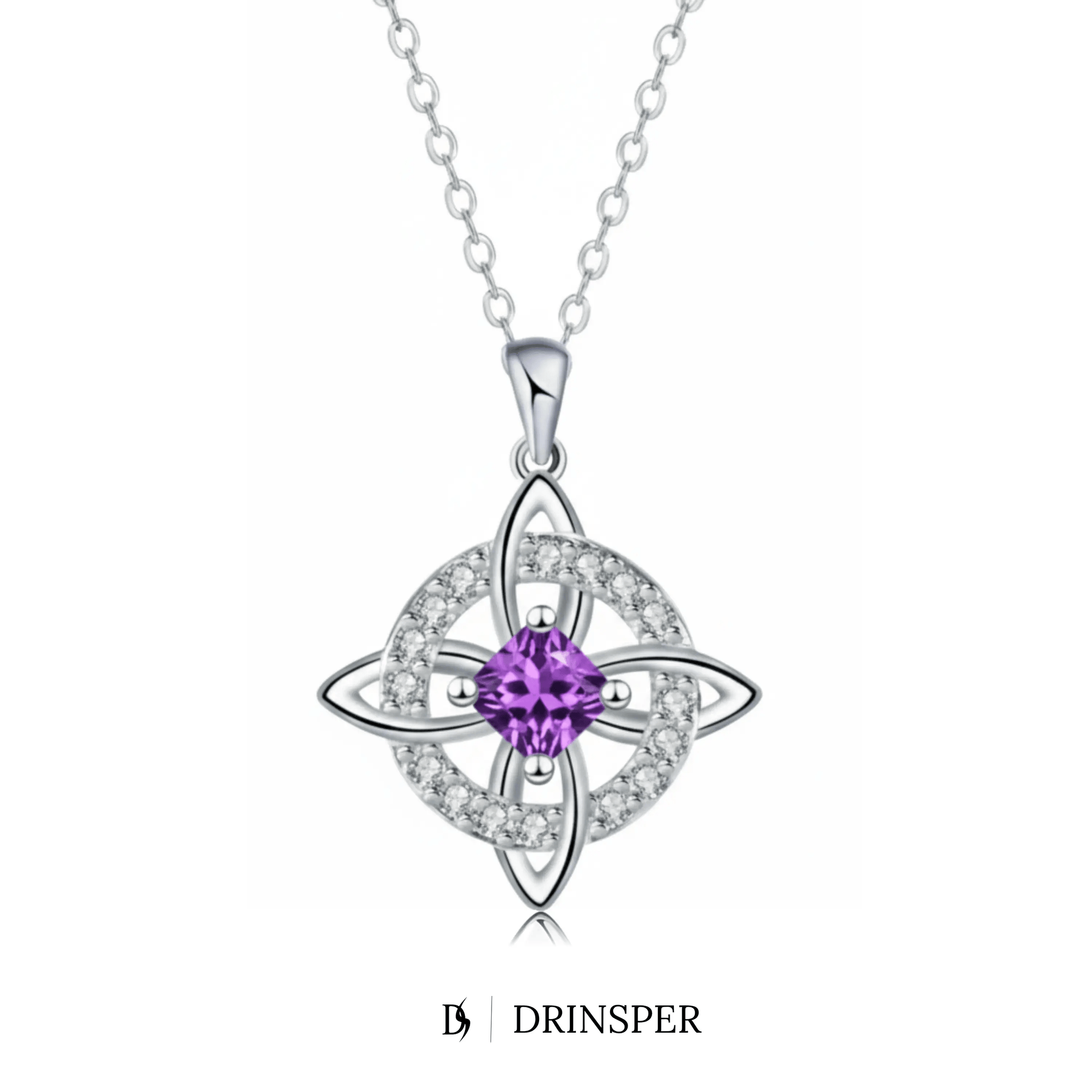 Mystical Birthstone Witches Knot Necklace – Natural Crystal🔮💞Protect Your Loved Ones