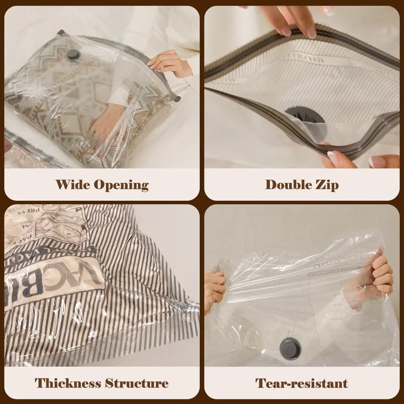 🔥 X7 Cordless Travel Vacuum Bag Set