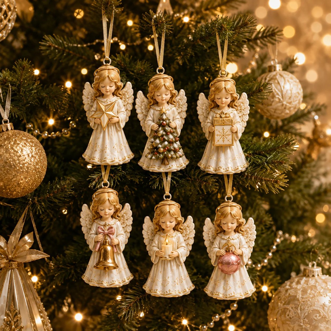 ⏳ Last Day 49% OFF – 👼 24-Day Angel Christmas Advent Calendar | 24 Unique Faith-Inspired Angel Ornaments with Hanging Loops for Daily Advent Surprises & Tree Display 🎄✨