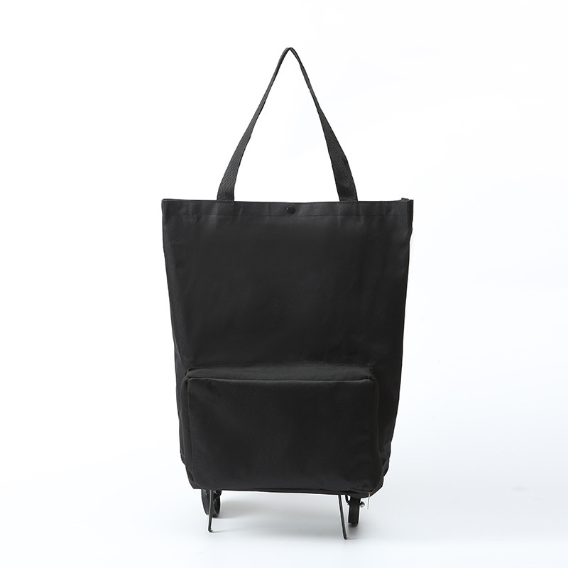 Convertible shopping tote – hides wheels, holds 20kg, expands with zipper!