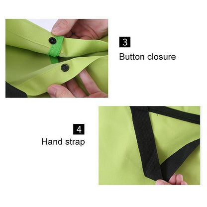 Convertible shopping tote – hides wheels, holds 20kg, expands with zipper!
