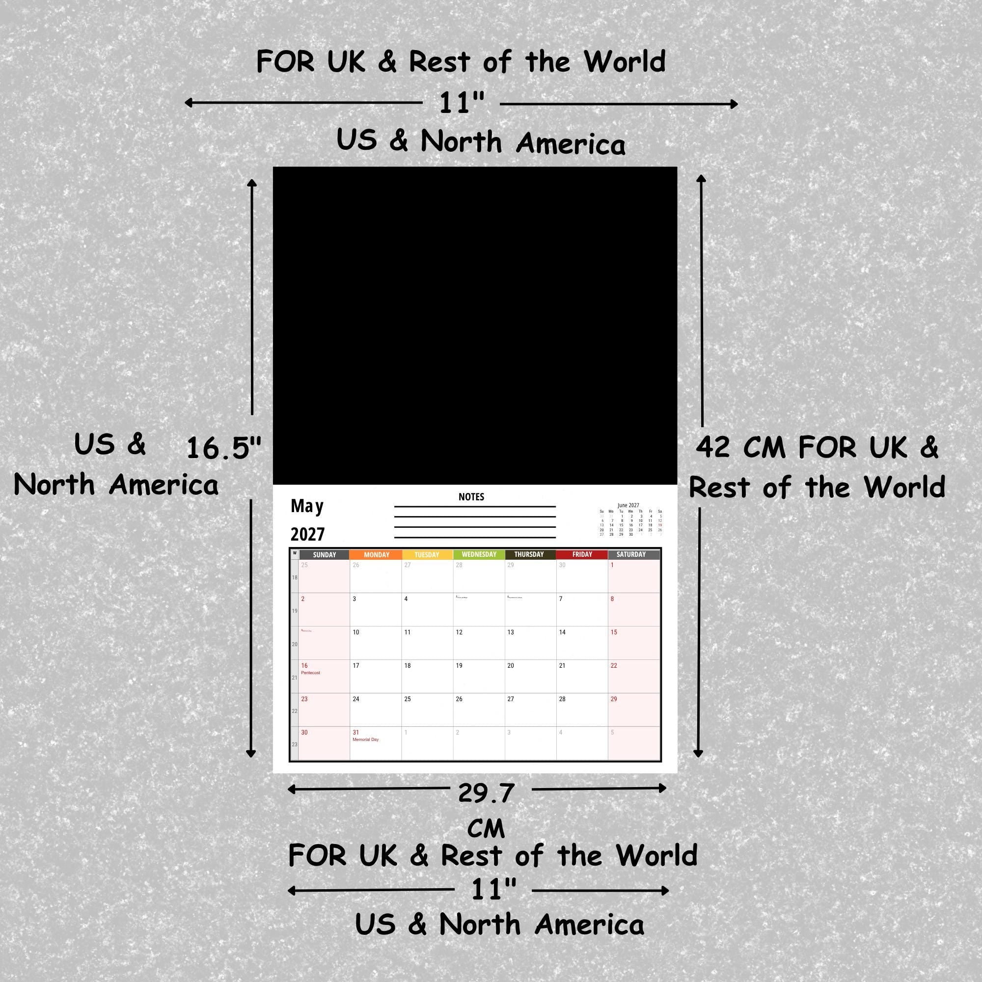 Drums Wall Calendar 2027