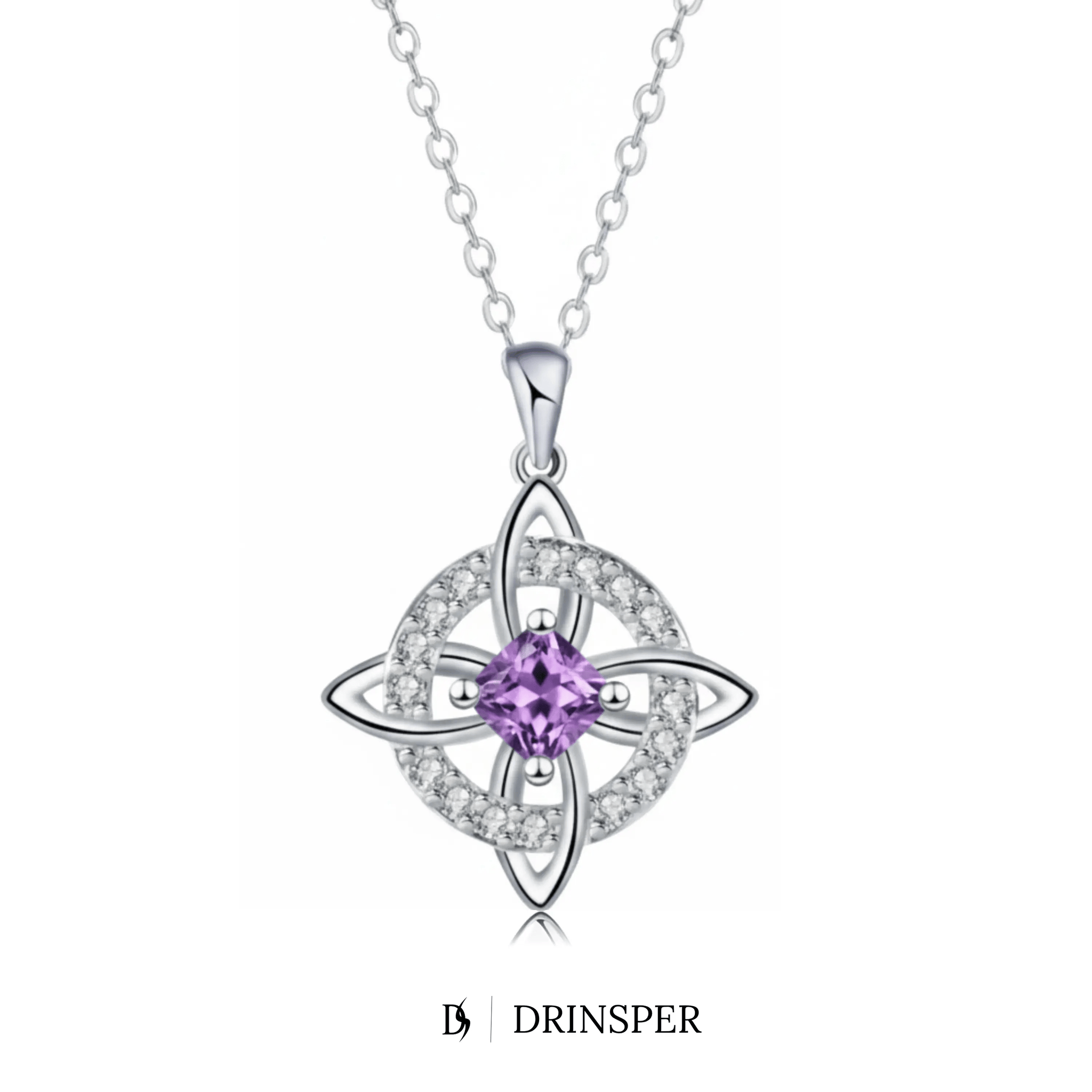 Mystical Birthstone Witches Knot Necklace – Natural Crystal🔮💞Protect Your Loved Ones