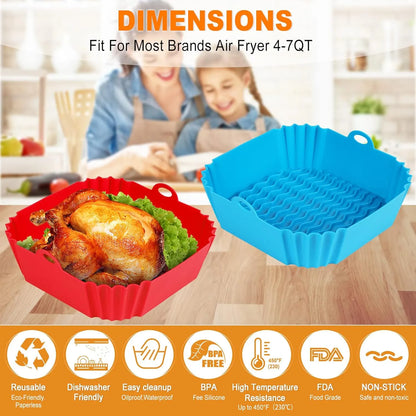 🔥✨Reusable Silicone Air Fryer Liner