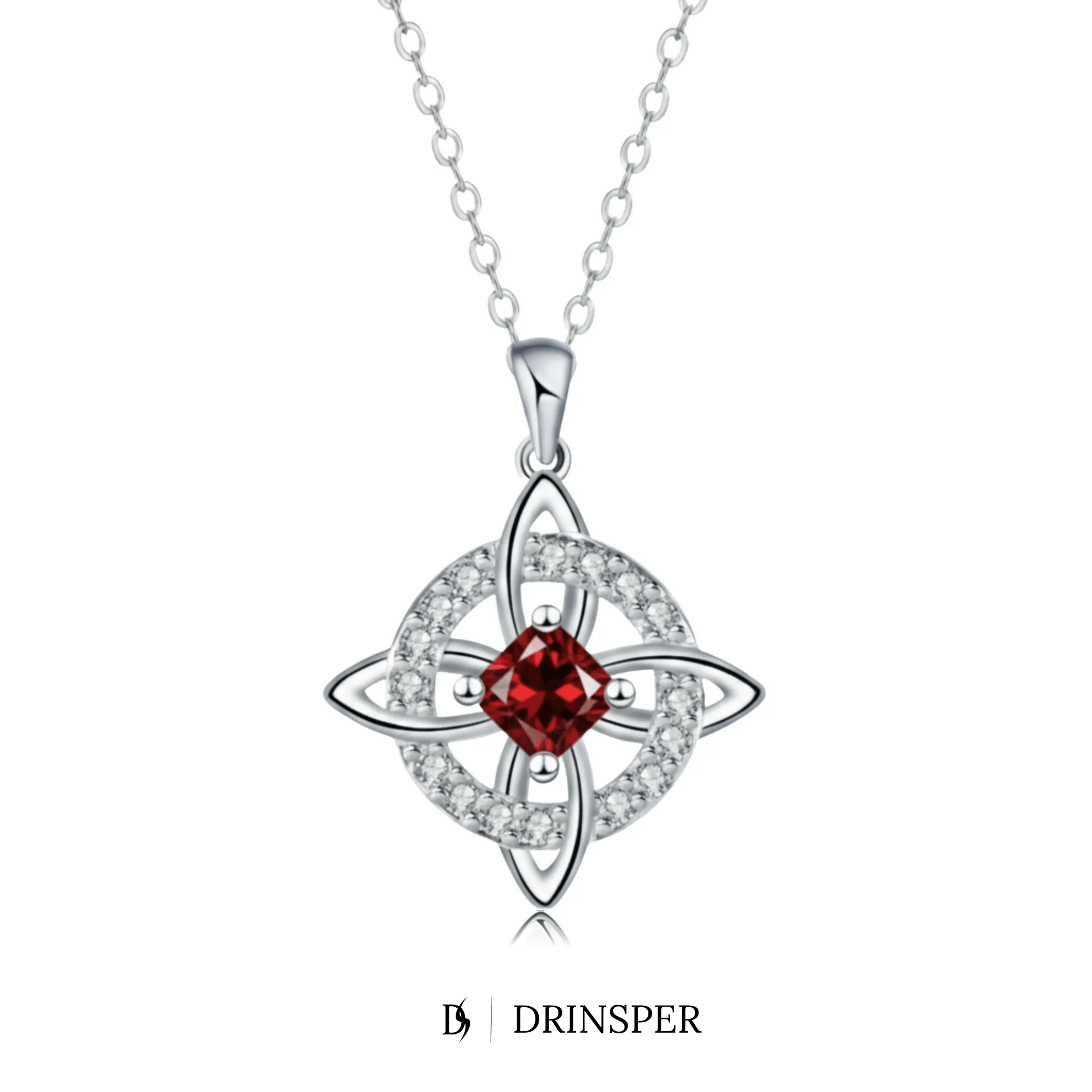 Mystical Birthstone Witches Knot Necklace – Natural Crystal🔮💞Protect Your Loved Ones