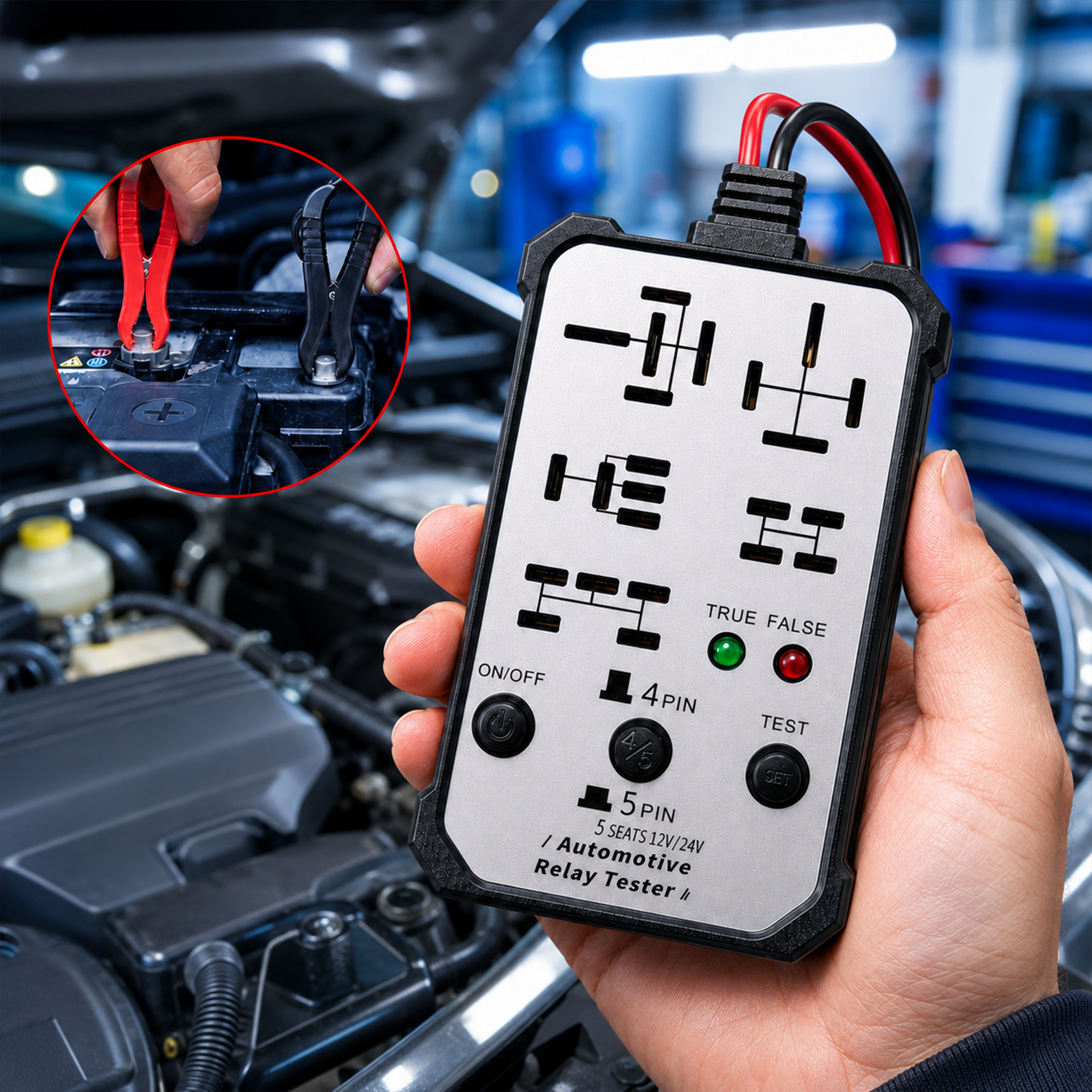 🔥2026 New upgrade 12V/24V Universal Relay Tester | Professional 5-Pin Auto Diagnostic Tool