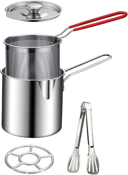 Multifunctional 304 Stainless Steel Frying Pot