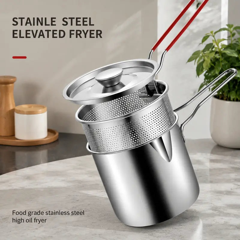 Multifunctional 304 Stainless Steel Frying Pot