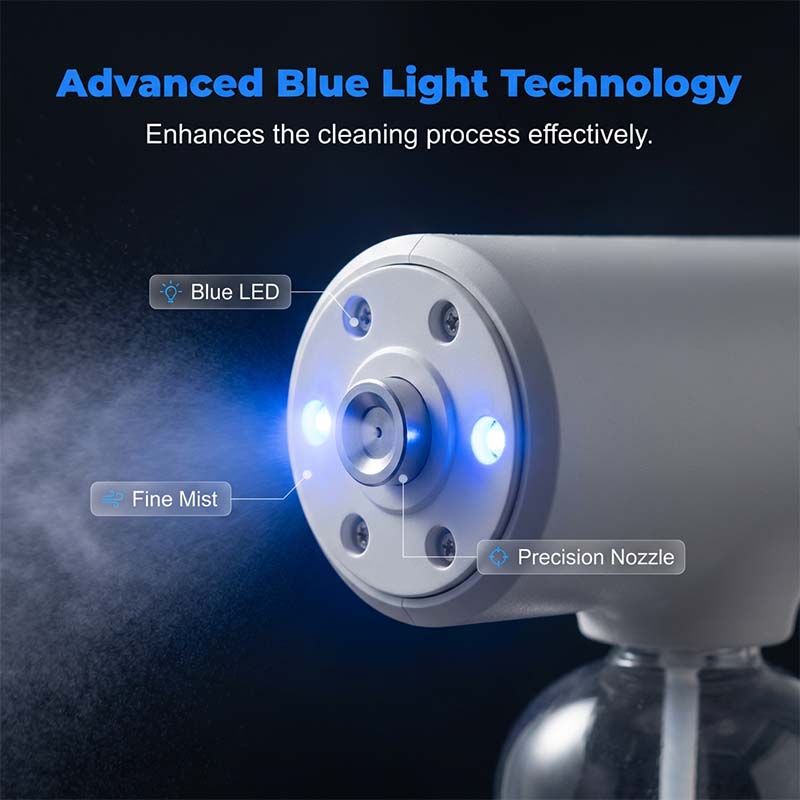 📢📢50% OFF !!⏰Cordless Nano Atomizer – Touchless Disinfecting, Blue Light – For Home, Office & Car 🏠