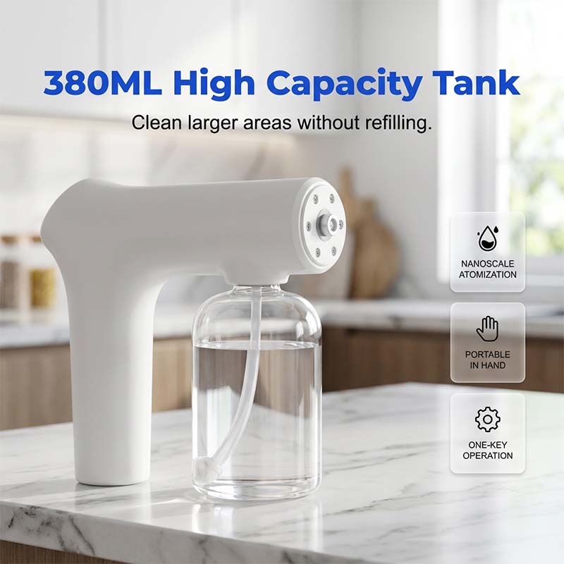 📢📢50% OFF !!⏰Cordless Nano Atomizer – Touchless Disinfecting, Blue Light – For Home, Office & Car 🏠