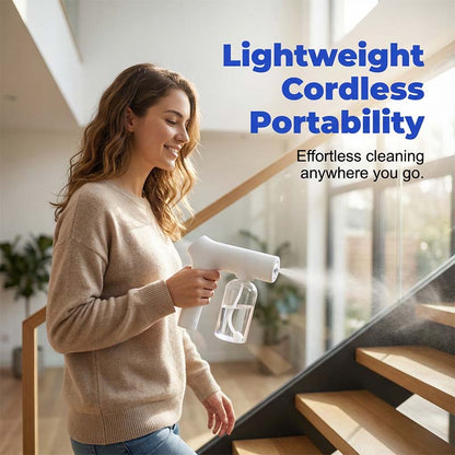 📢📢50% OFF !!⏰Cordless Nano Atomizer – Touchless Disinfecting, Blue Light – For Home, Office & Car 🏠