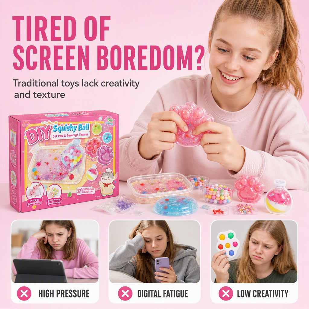 🐱 49% OFF NOW! 🧊 DIY Fried Ice Squishy Toy Kit – Cat claw design, squishy fun & creative – Perfect for sensory play & stress relief for kids ✨