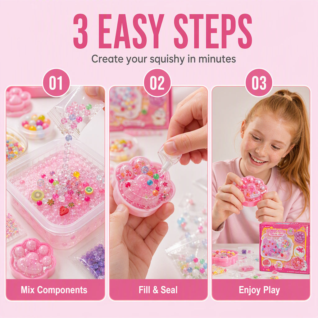 🐱 49% OFF NOW! 🧊 DIY Fried Ice Squishy Toy Kit – Cat claw design, squishy fun & creative – Perfect for sensory play & stress relief for kids ✨