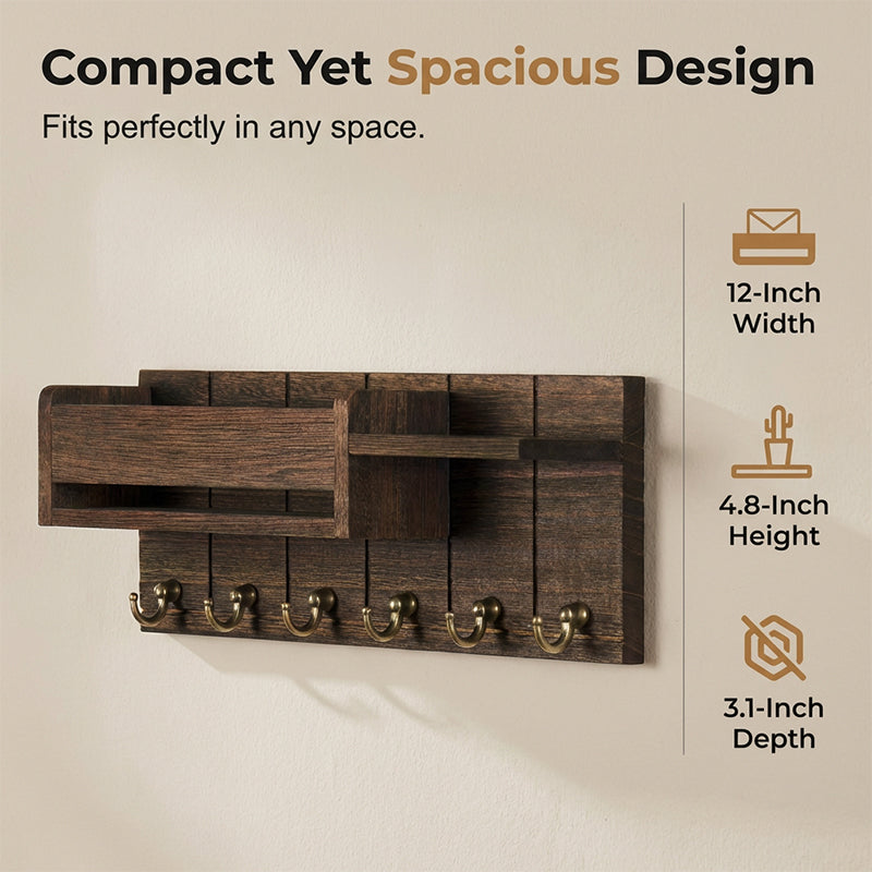 📢📢40% OFF !! ⏰Wall-Mounted Mail and Key Holder with Shelf