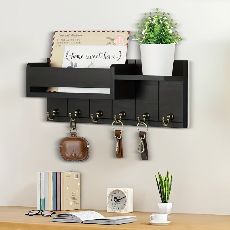 📢📢40% OFF !! ⏰Wall-Mounted Mail and Key Holder with Shelf