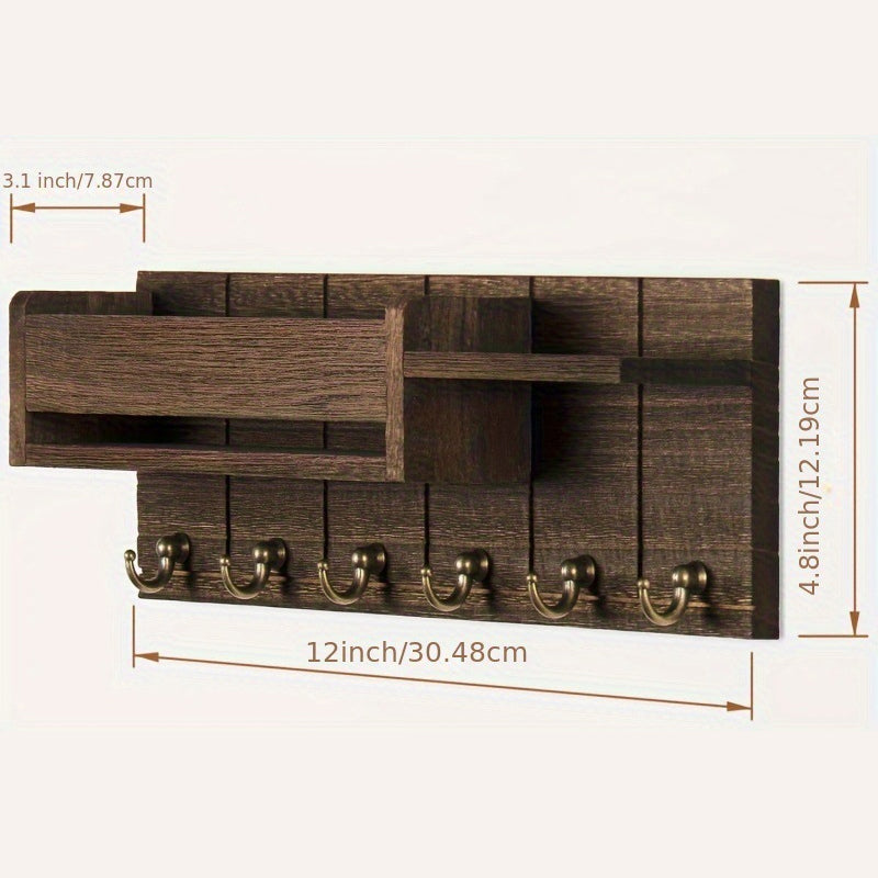 📢📢40% OFF !! ⏰Wall-Mounted Mail and Key Holder with Shelf