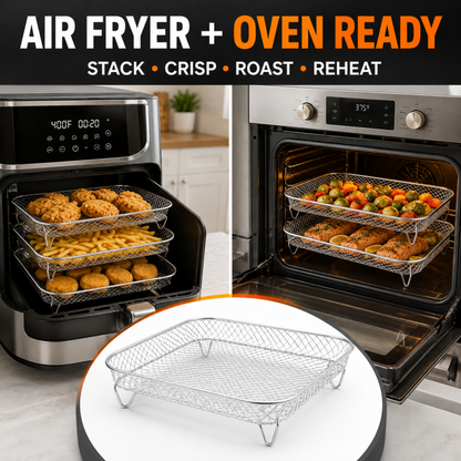 🍗 Stackable Air Fryer Racks for More Cooking Space