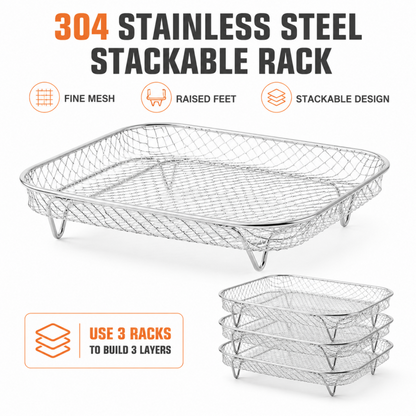 🍗 Stackable Air Fryer Racks for More Cooking Space