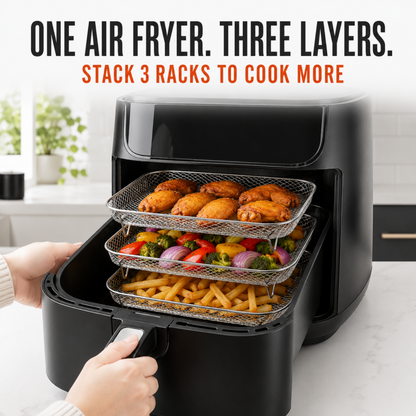 🍗 Stackable Air Fryer Racks for More Cooking Space